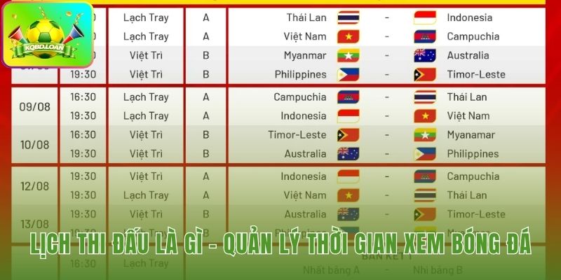 Lịch thi đấu biến thông tin hỗn loạn thành một kế hoạch rõ ràng