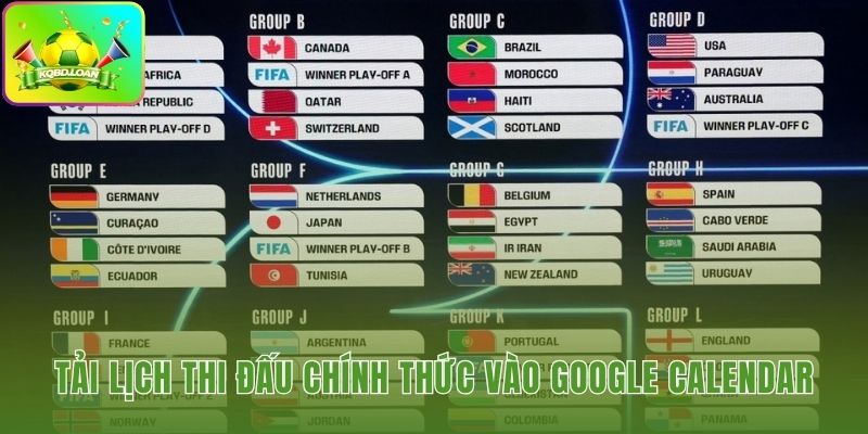 Bốn bước thêm lịch thi đấu World Cup 2026 vào Google Calendar